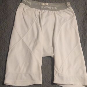 Worth Gray and White Sports Shorts